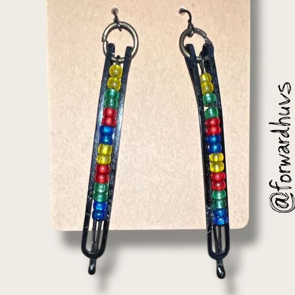 Bundle Sale 3 for $15 | Hand Crafted Barrette-Inspired Design Earrings - Picture 6 of 7